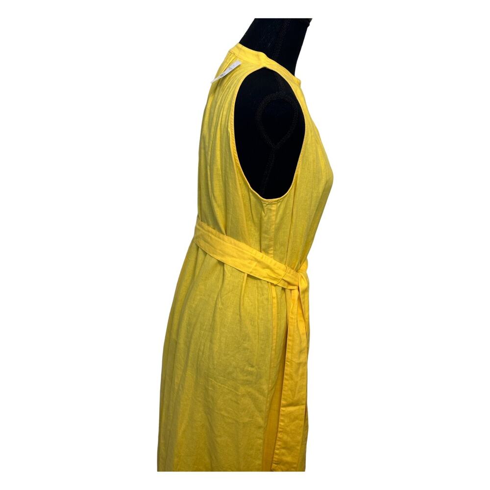 Women's Yellow Linen Dress by Ann Taylor Factory Size S Midi Yellow Summer Dress - Picture 7 of 16